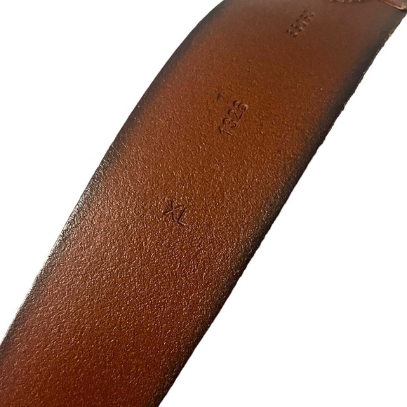 Ralph Lauren Tan Brown Leather Double-Ring Belt main image 9